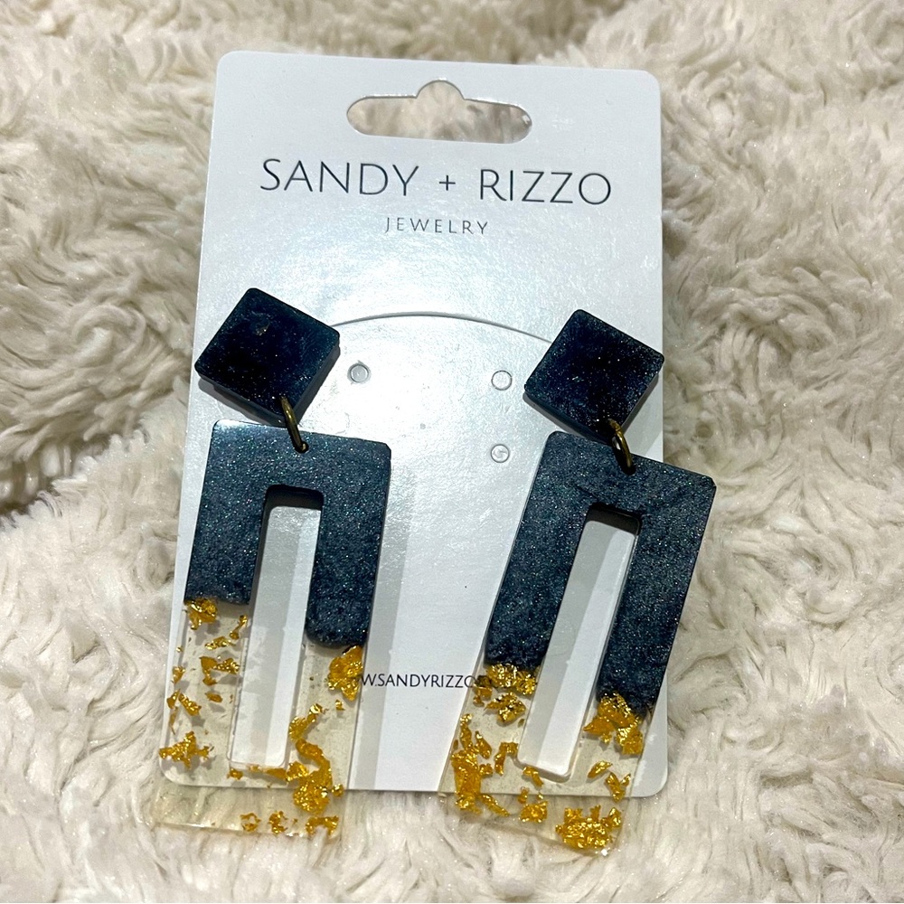 Black and Gold Earrings